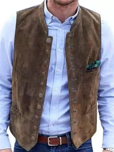 

Мужская рабочая одежда в стиле ретро, жилет, повседневная универсальная Briti Sle Jaet, свободная осенняя верхняя одежда для молодых мужчин