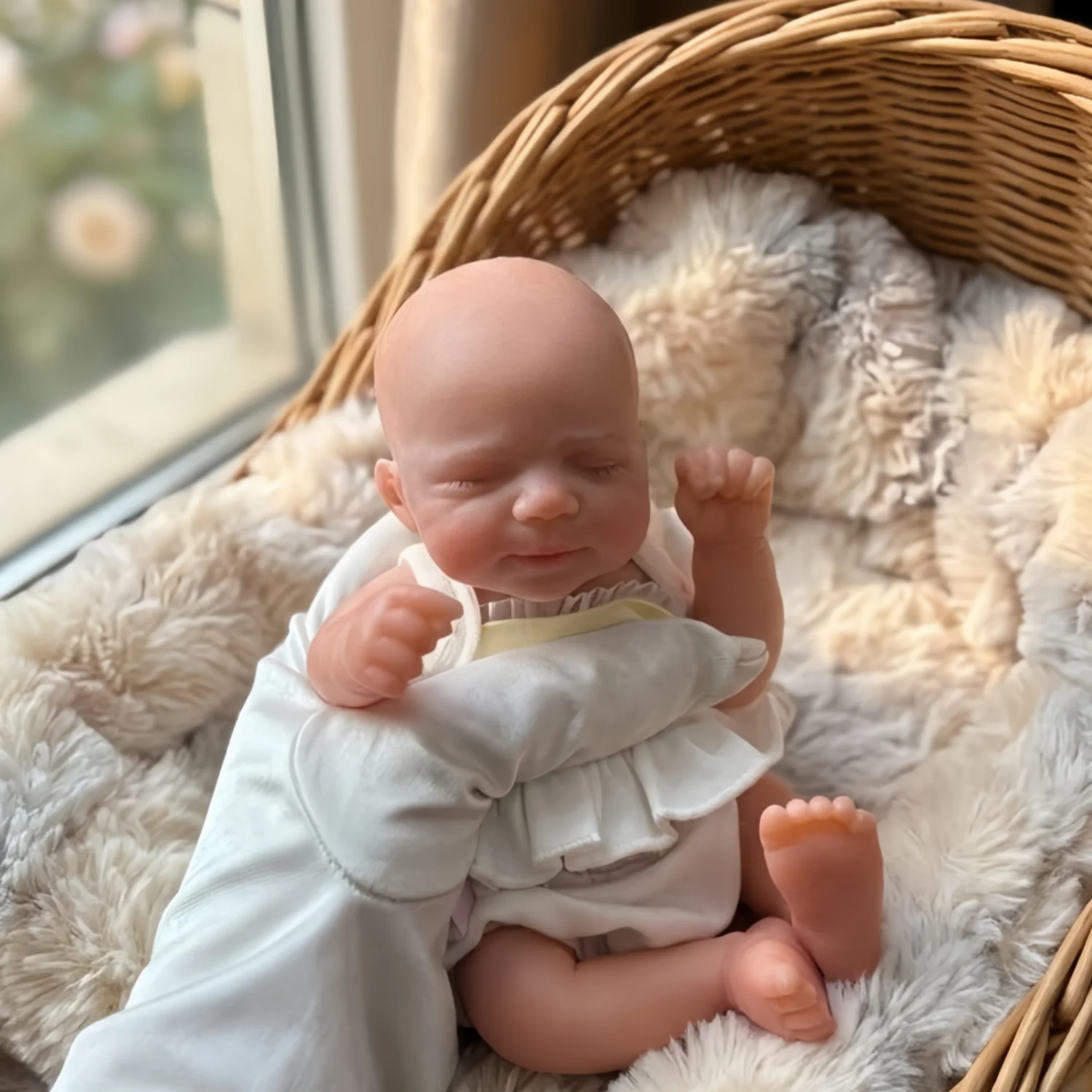 20cm Can Washable Palm bebe reborn de silicona Girl Dolls With Handmade Paint Skin Soft Touch Reborn Doll for Family's Gift - view 5