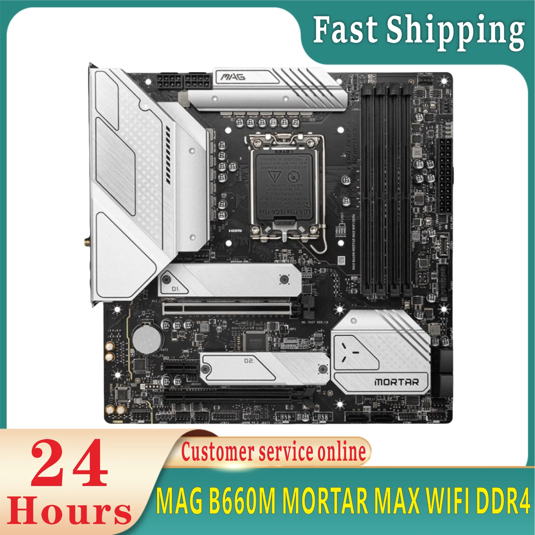 B660 Motherboard MAG B660M MORTAR MAX WIFI DDR4 LGA 1700 14900K 14700K 13900F 13700F 13400 12400F 12100 cpu 128GB Micro-ATX