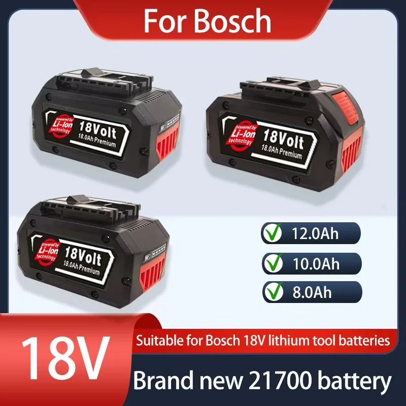 

for Bosch 18V Battery 6.0Ah Electric Drill 18V Rechargeable Li-ion Battery BAT609 BAT609G BAT618 BAT618G BAT614 Charger