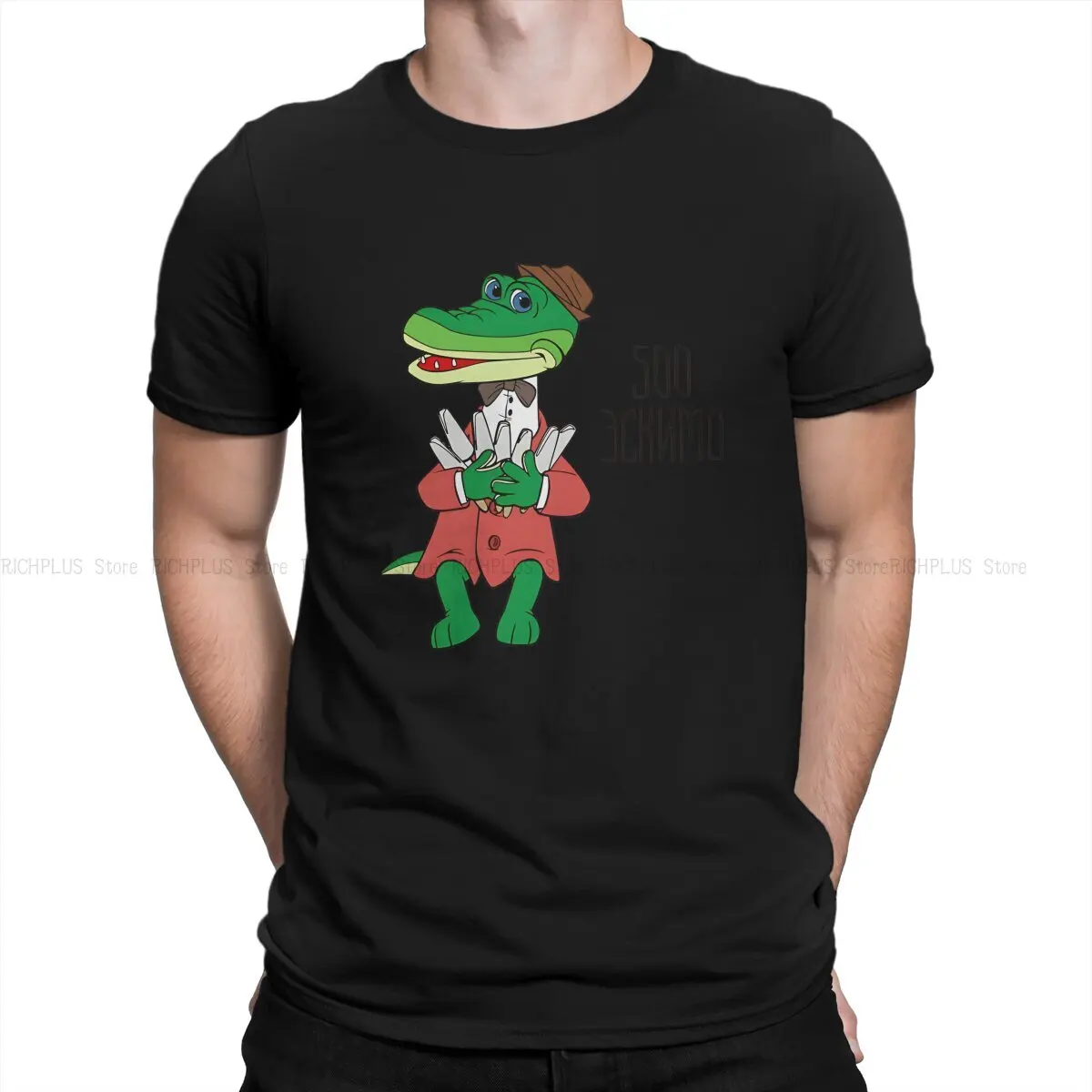 Cheburashka Cartoon Man TShirt 500 Popsicle  Gena The Crocodile Fashion Polyester T Shirt Original Streetwear New Trend