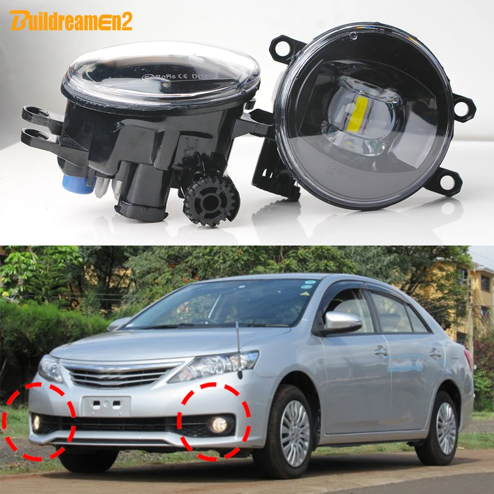 2 X 30W 8000LM LED Fog Light Assembly DRL H11 For Toyota Allion (T260) 2010-2021 Car Right + Left Fog Lamp Daylight High Bright