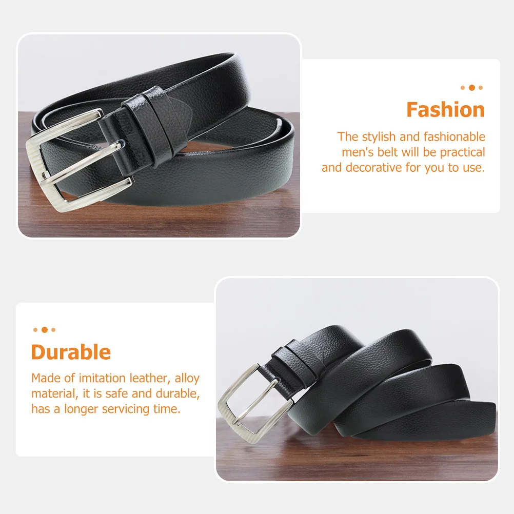 

Men Belt Imitation Adjustable Waistband Stylish Fashionable Accessory Jeans Shorts Trousers Gift Husband Boyfriend