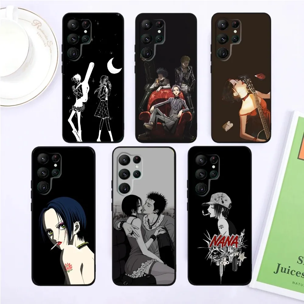 Anime NaNa Osaki Phone Case For SamsungS24,S23,S22,S21,Ultra Pro S10,S30Plus,S9,20lite Black Cover