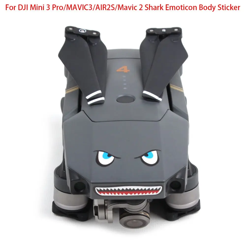 For DJI Mini 3 Pro/MAVIC3/AIR2S/Mavic 2 Shark Emoticon Body Sticker Stereo Relief Animation Sticker