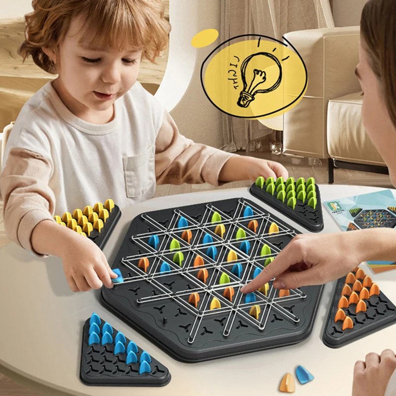 Chain Triangle Chess Splendor Duel Board Game Strategy Game for Kids and Adults Fun Family Game Logic Chess Track Tables Game