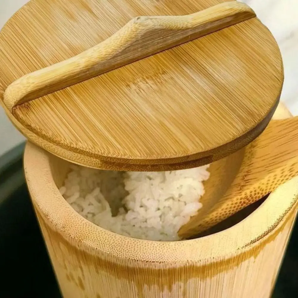 

Натуральная бамбуковая пароварка-ведро для риса, многоразовая, с крышкой, бамбуковая кастрюля для приготовления пищи, экологичная, ручной работы, контейнер для приготовления риса на пару, для ресторанов