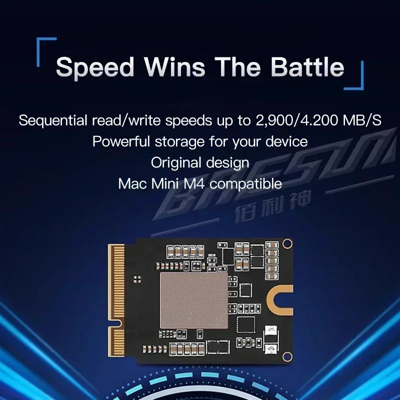 1 تيرا بايت 2 تيرا بايت MAC MINI-SSD ينطبق على طراز MAC Mini M4 توسيع مكون SSD سعة القرص الصلب، استبدال مباشر بدون لحام