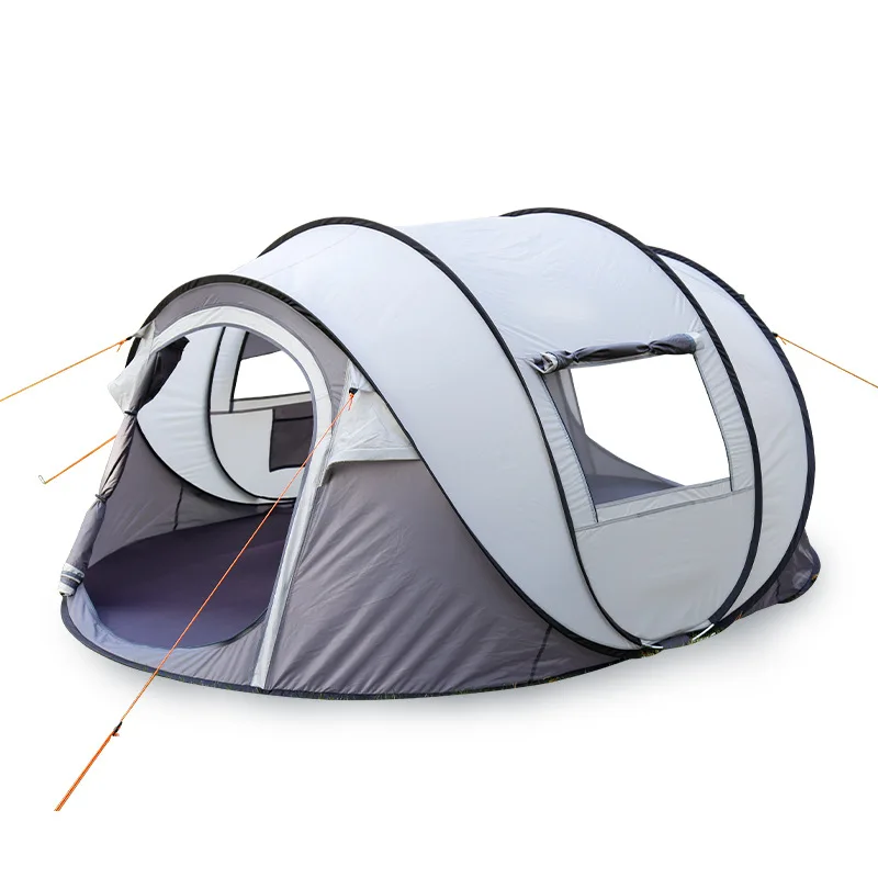 High Quality Outdoor Automatic Tunnel Tent Quick Open 5-8 Person Waterproof Camping Multiple Person Windproof Tent