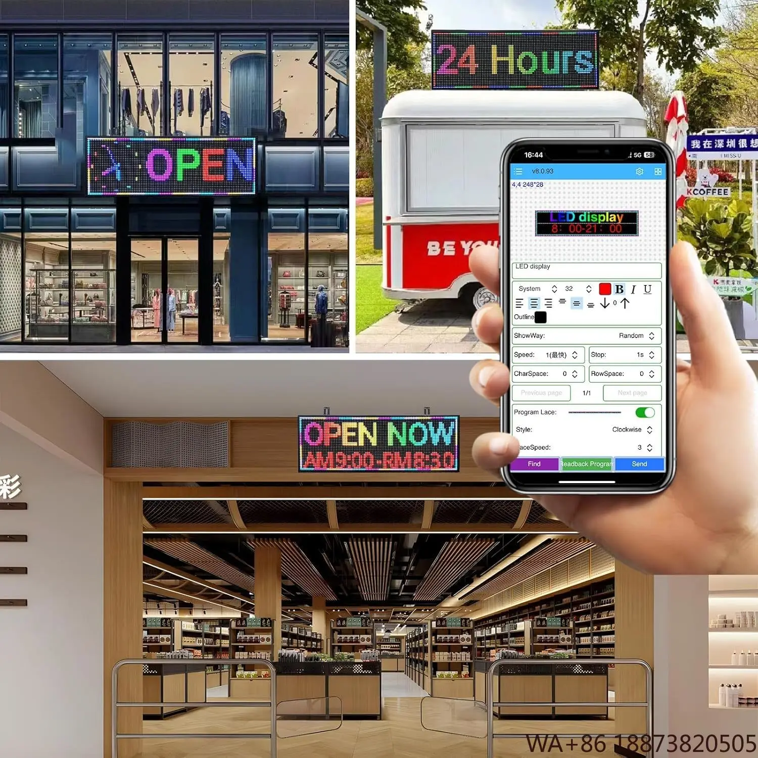 Indoor and Outdoor Led Display Customized Indoor and Outdoor Light-emitting Screen Luminous Scroll Screen