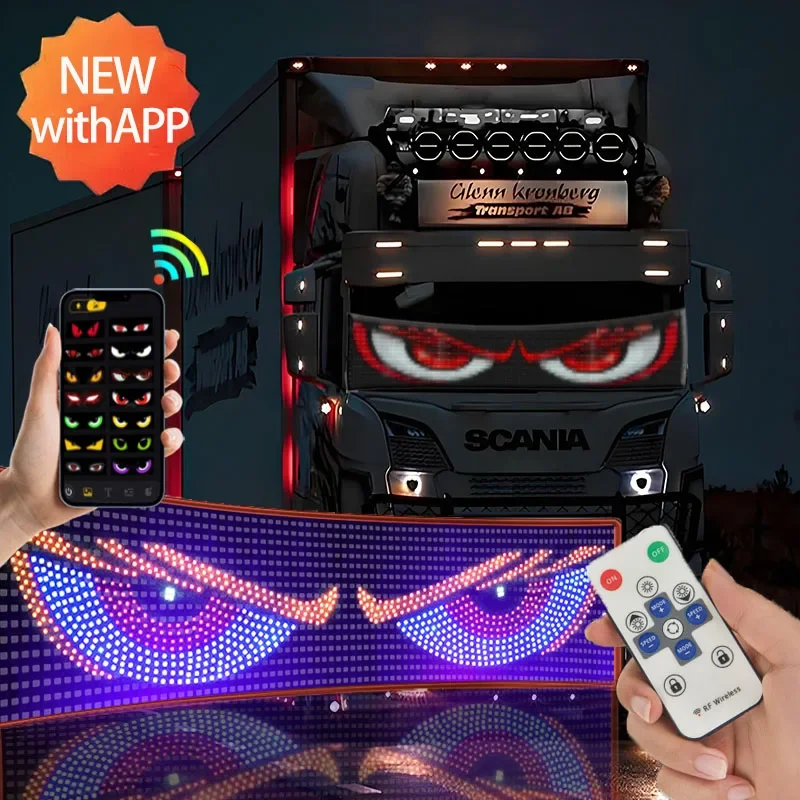 RGB LED Car Matrix Pixel Panel Display Screen Flexible Car Graffiti Scrolling Text Animation Shop Reminder Light big truck Light