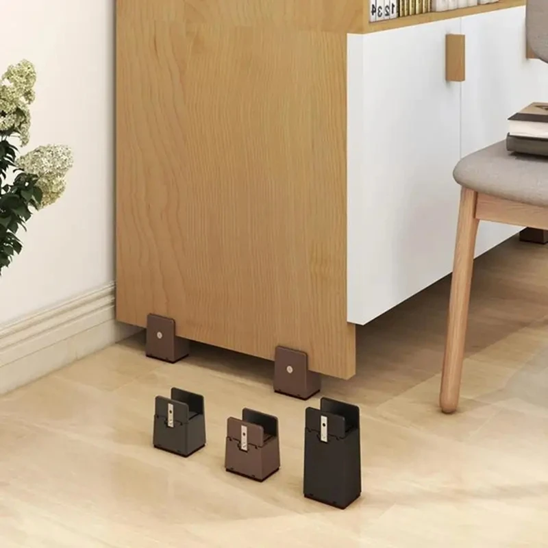 Elevadores de pies de silla con abrazadera de tornillo, altura ajustable, servicio pesado, mesas de sofá, cama, elevadores de muebles