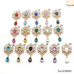 Delicate Shining Brooch 32*60MM 5Pcs/Set Crystal Accessories Fashion Gorgeous Wedding Invitation Holiday creative Decoration
