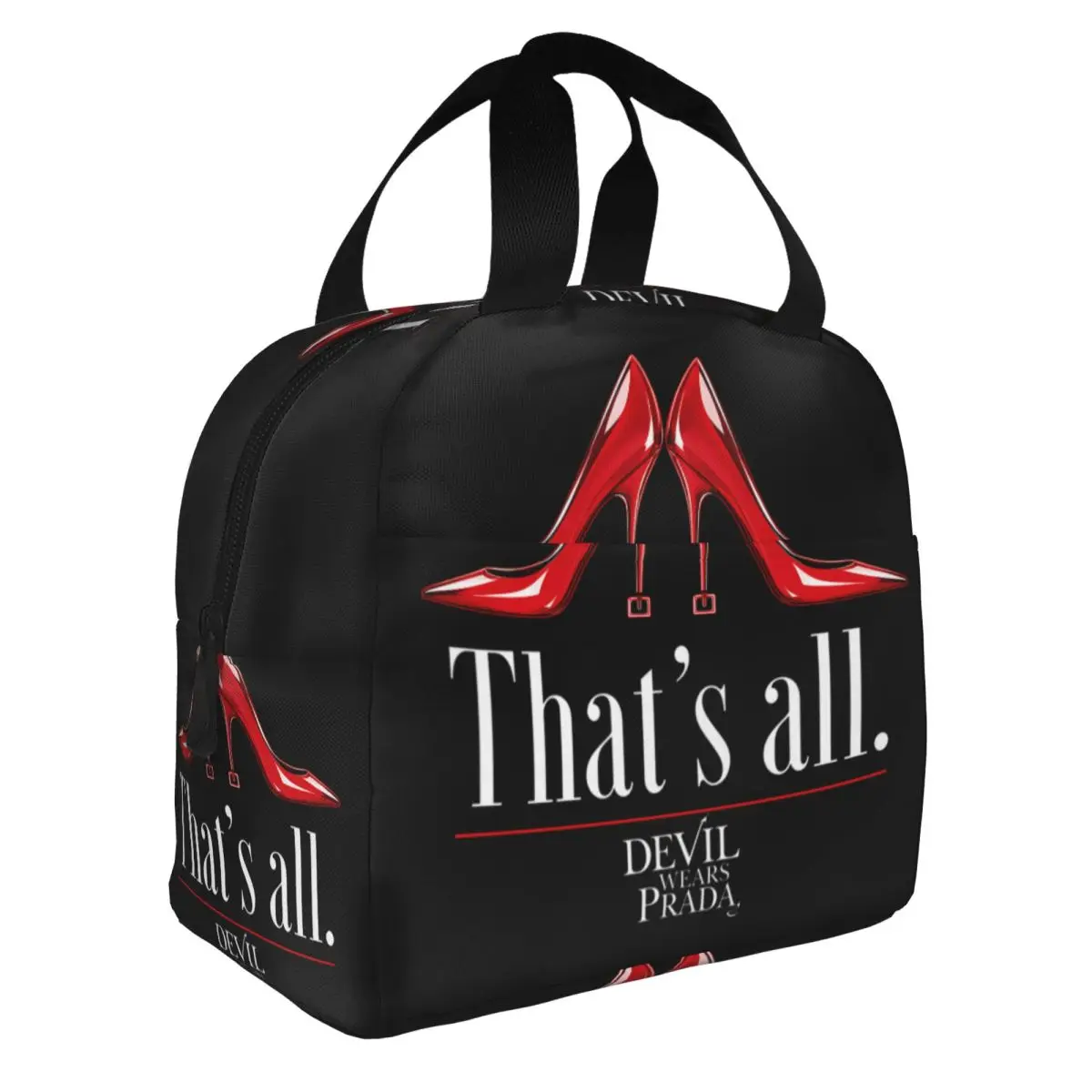 Red High Heels Film The Devil Wears Pradas Insulated Lunch Bags for Outdoor Picnic Waterproof Thermal Cooler Lunch Box