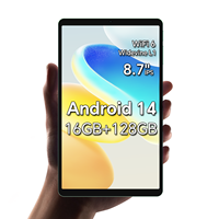 Teclast M50 Mini, 8.7 inch, Android 14 tablet PC, 1340x800, UNISOC T606, eight core, (6GB + 10GB)Max.16GB RAM, 128GB ROM, 4G, 13MP + 5MP network
