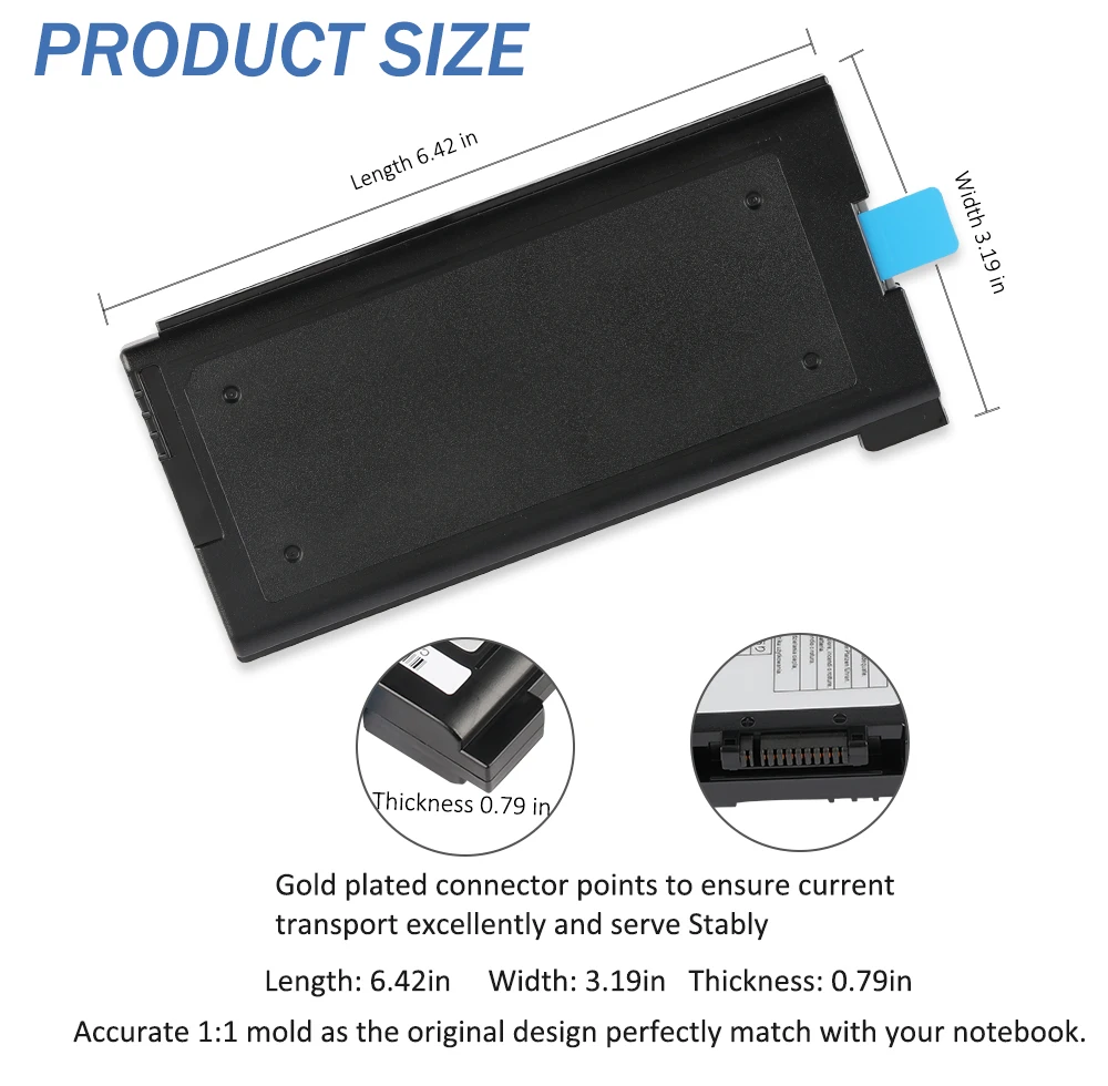 ETESBAY CF-VZSU71U Battery For Panasonic Toughbook CF-30 CF-31 CF-53  CF-VZSU46U CF-VZSU72U 10.8V 69WH 6750mAh