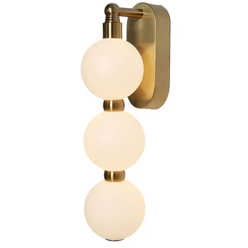 Imagem -06 - Bola de Acrílico Branco Luzes de Parede Escurecimento Mutável Metal Dourado Quarto Escadas Lâmpada do Corredor Designer High-end Transporte da Gota