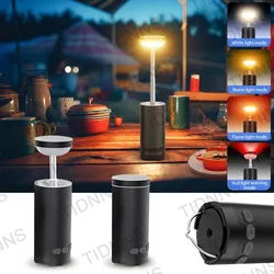 Black 8000mah Rechargeable Led Camping Lantern 4 Color Lights With Magnet Portable Torch Tent Light Work Maintenance Lighting