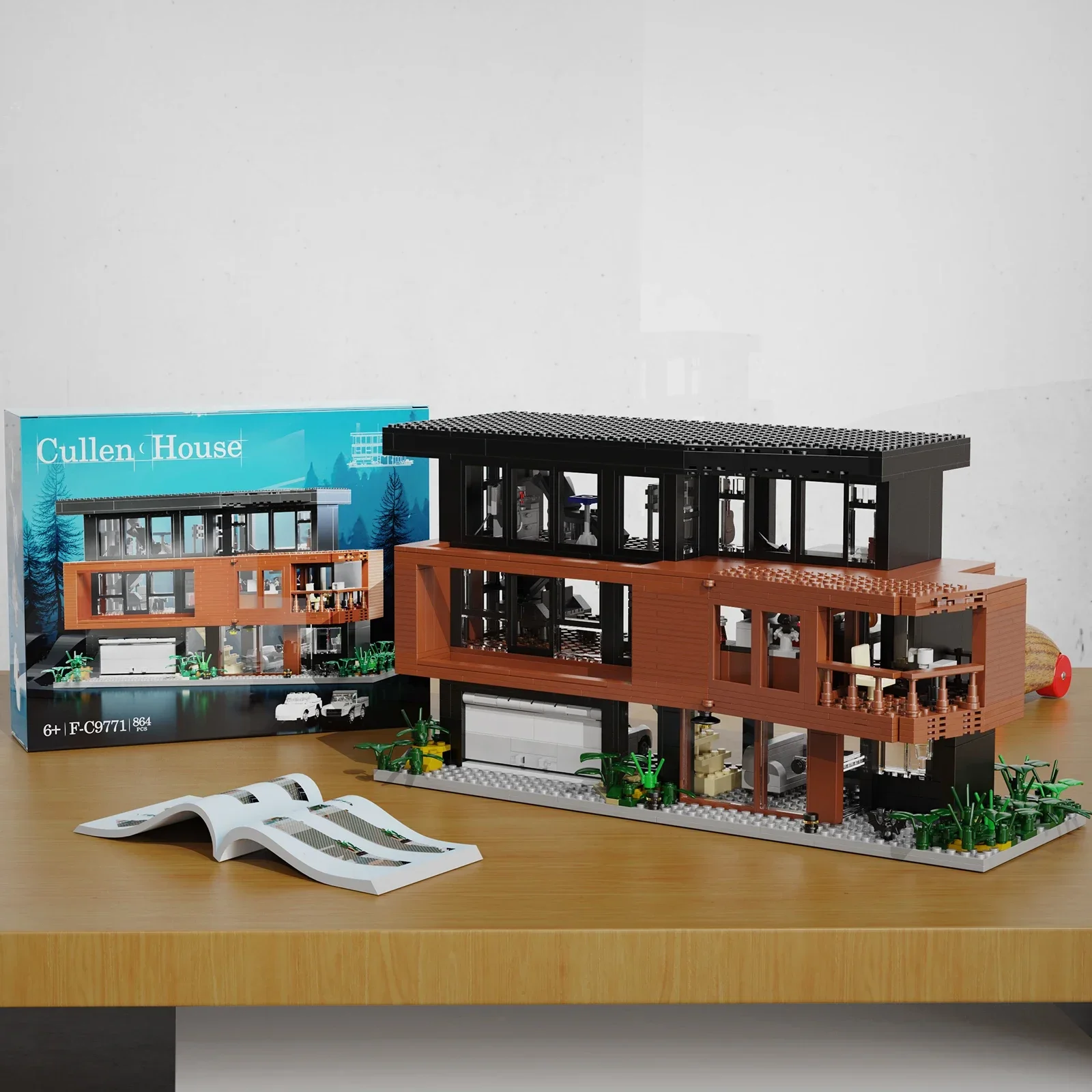 864PCS Cullen House Model Kit Building Blocks Movie Villa Forest Cottage Architecture Brikcks Building Toy for Adults Gifts