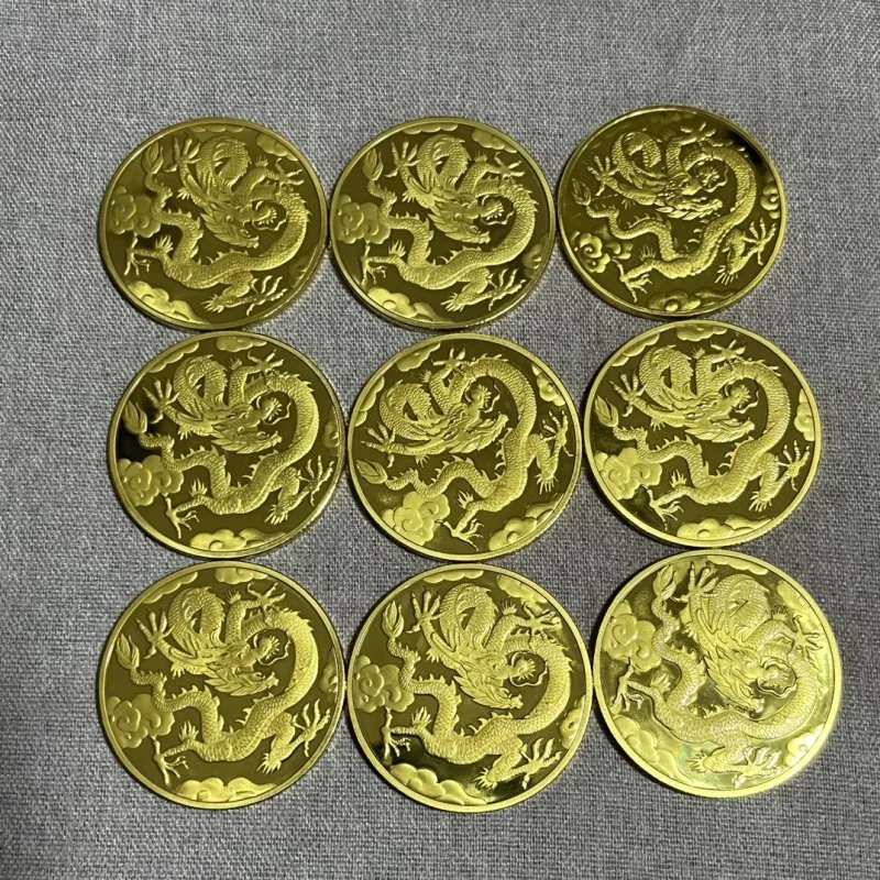 2024Year of the Dragon Natal Year Gift Commemorative Medal Gift Lucky Jiachen Dragon New Year Collection Good Product