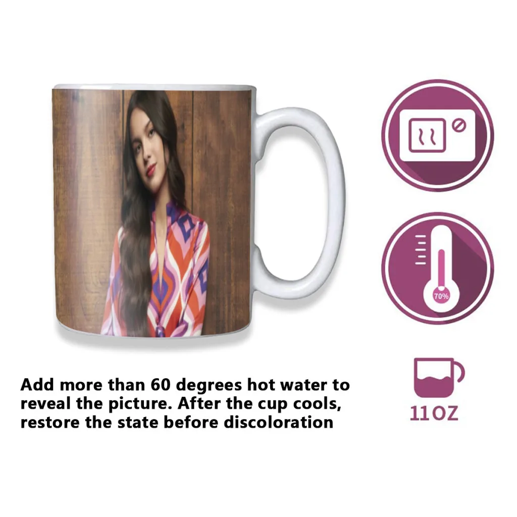 Singer Olivia Rodrigo One Piece Coffee Mugs And Mug Creative Color Change Tea Cup Ceramic Milk Cups Novelty Gifts