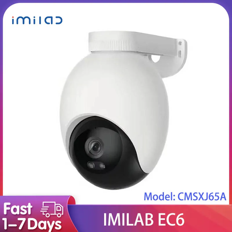 IMILAB EC6 WiFi-6 야외 보안 카메라, 5MP, 3K UHD 파노라마 캠, 풀 컬러 야간 투시경, AI 인간 감지, 양방향 오디오 