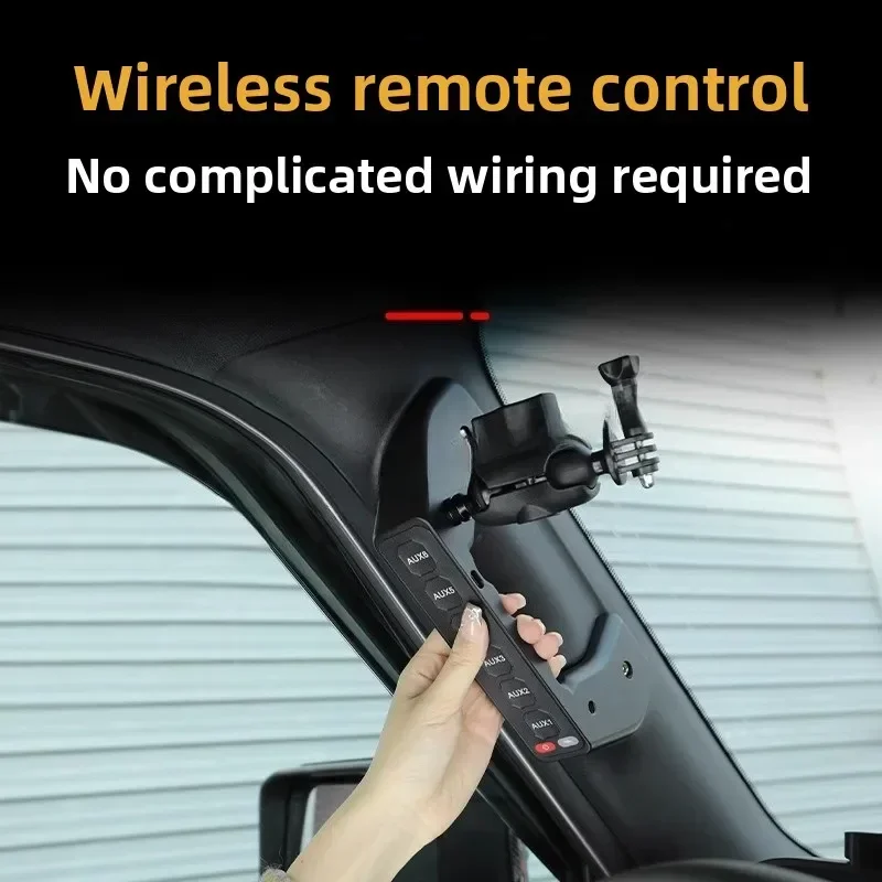 For Toyota Land Cruiser LC250 2024-2026 Car A-pillar 6-way Switch Handle Wireless Remote Controller Spotlight Integrated Switch