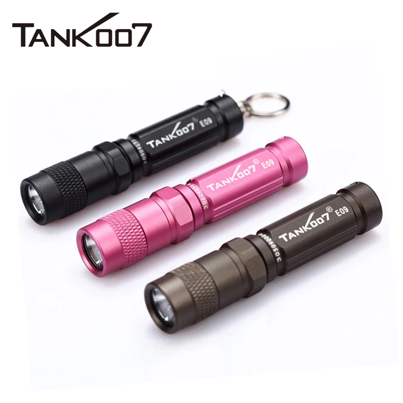 TANK007 E09 Mini Flashlight Portable Pocket EDC Small High Power Led Torch 120LM AAA Battery Keychain Outdoor Camping Lamp