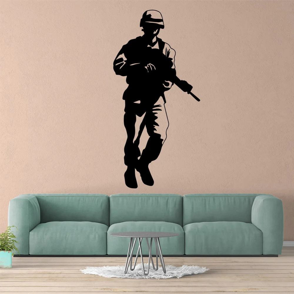 Commando Wall Sticker Self Adhesive Vinyl Waterproof Wall Art Decal For Home Decor Living Room Bedroom Vinyl Art Decal