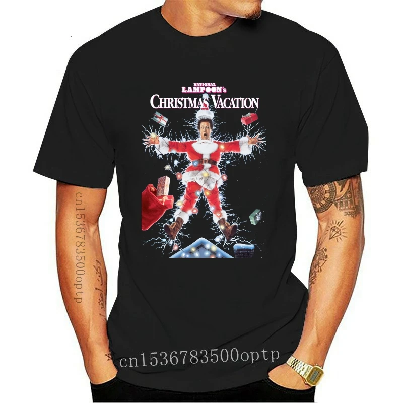 New National Lampoons Christmas Vacation V1 Christmas T-SHIRT (AZURE NAVY) S-5XL