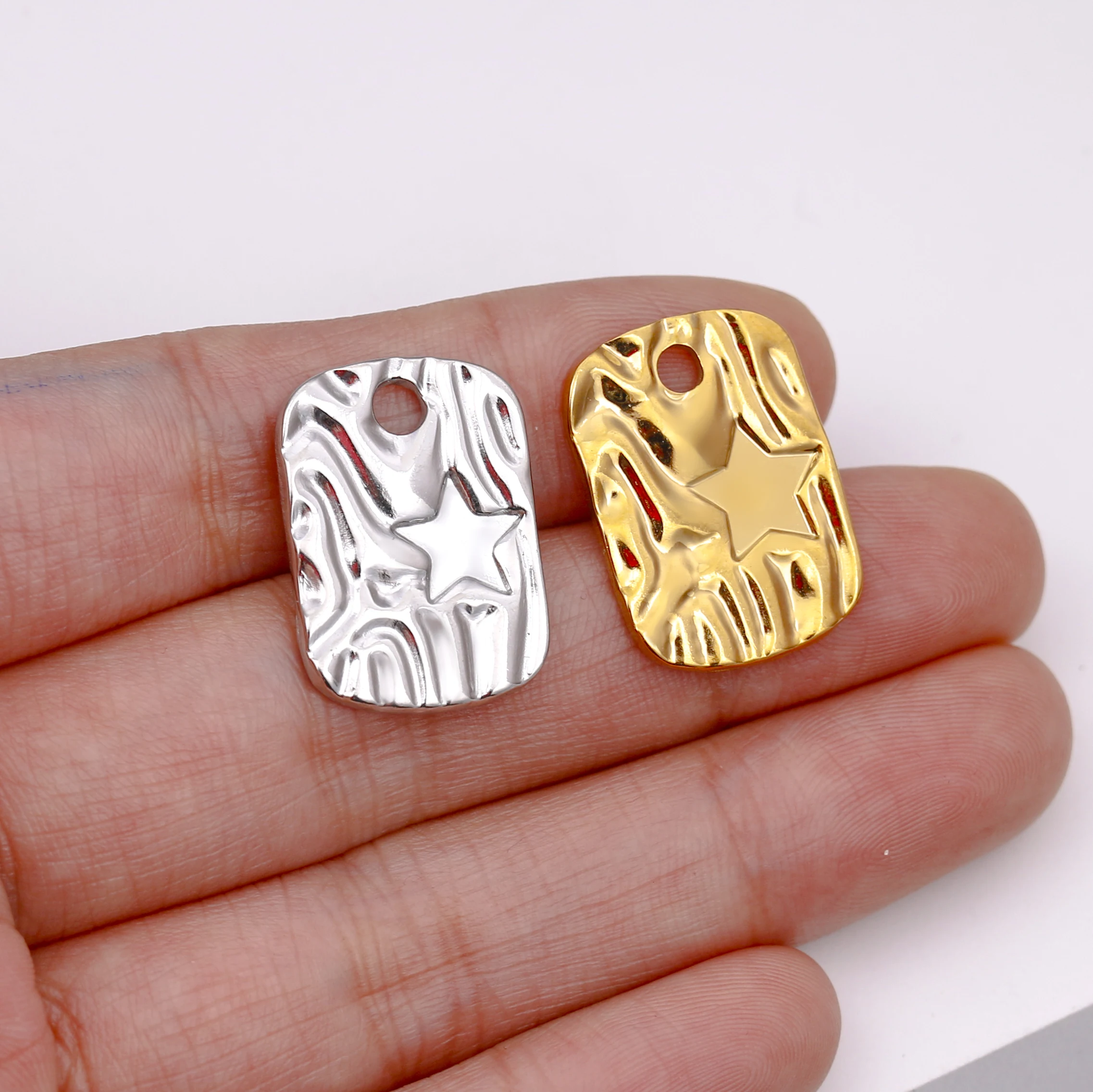 3PCS Edelstahl Unregelmäßige Geometrische Sonne Anhänger Charms Für DIY Halskette Armband Ohrringe Baumeln Charms Schmuck Zubehör – Detail 16