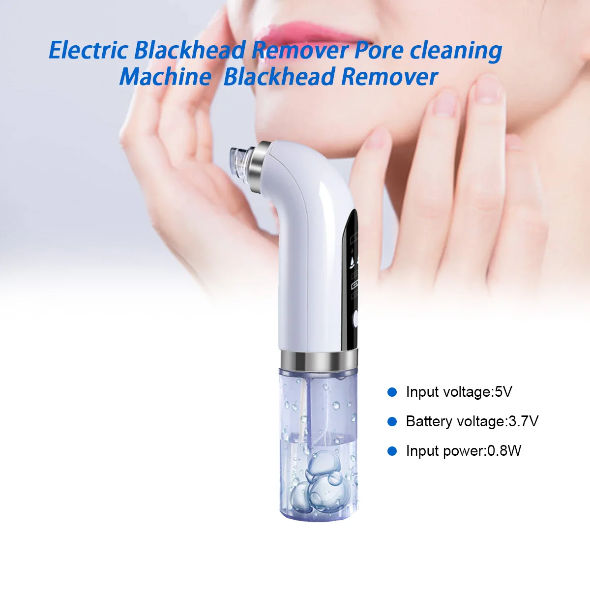 Aspirador de poros eliminador de espinillas, máquina de limpieza Facial eléctrica de microburbujas pequeñas, dispositivo de belleza recargable por USB