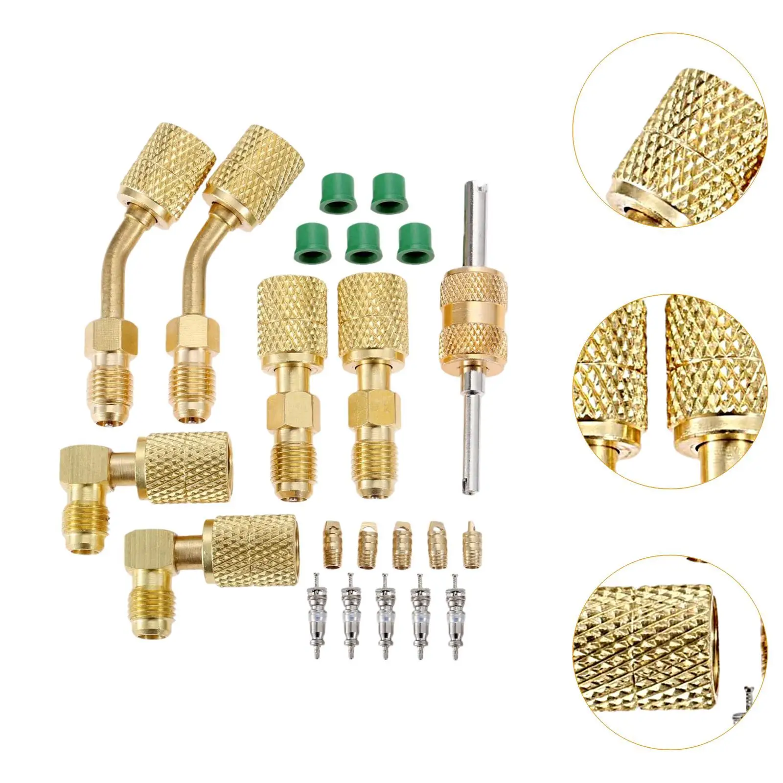 

R410a Adapters Kit for Mini Split System Ejector Design Leak Proof Copper Accessories for Cooling Heating Ventilation