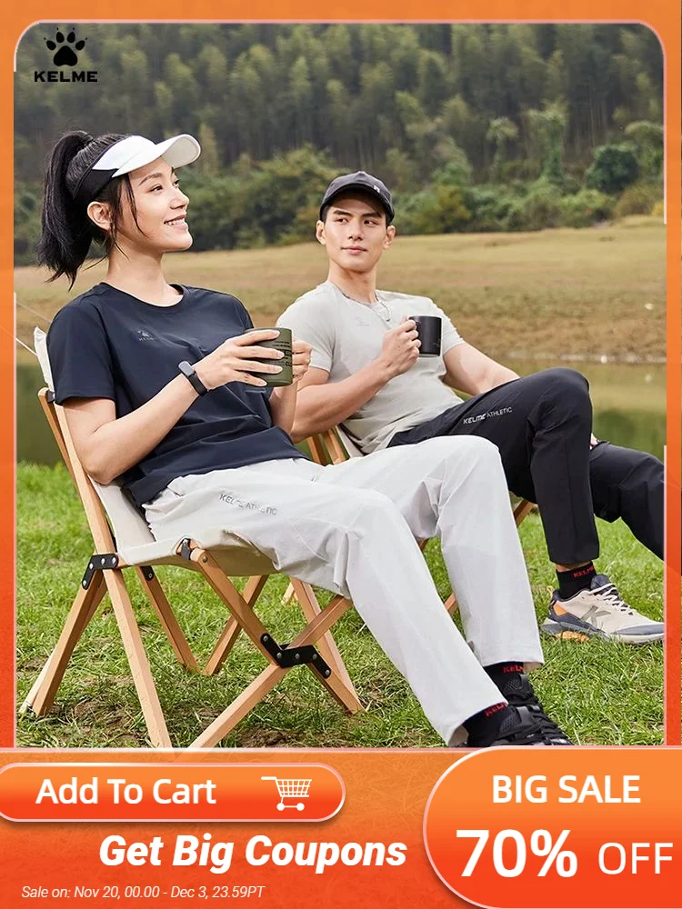 

Kelme Men's Woven Straight Sports Pants Stretch Fitness Pants Outdoor Running Breathable Pants Football Training Pants