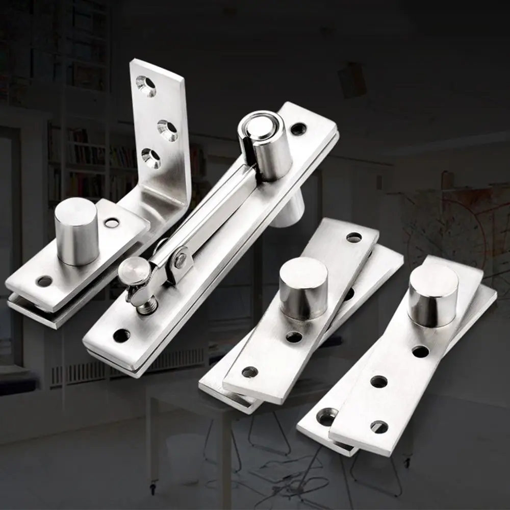 Stainless Steel 360 Degree Rotation Hinge Axis  Door Pivot Hinges Location Shaft Positive Axis Eccentric Shaft Door Hinges