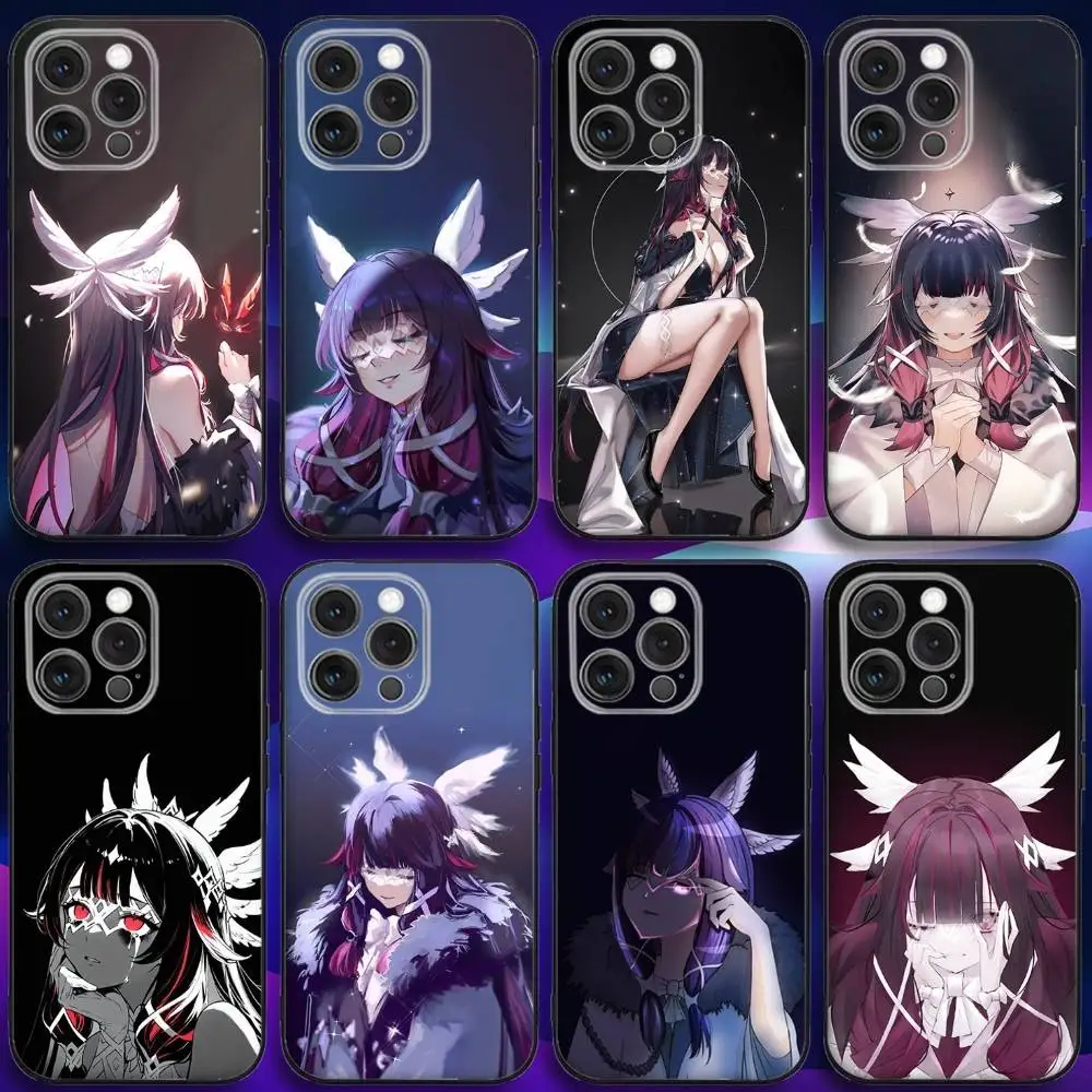 

G-Genshin Impact Columbina Phone Case For iPhone 16e,16,15,14,13,12,11,Pro,X,XS,Max,XR,Plus,Mini Soft Black Cover
