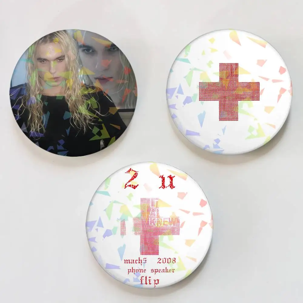 Singer 2hollis-s 2 poster boy Laser Button Pins Backpack Clothing Decor Brooch Fiction Badge Jewelry Gifts