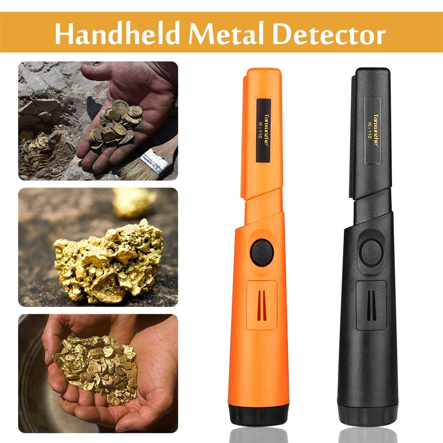 3m Underwater Metal Detector TC-110 Pinpoint GP-pointer Hand Held Metal Detector Positioning Rod Detector IP68 waterproof