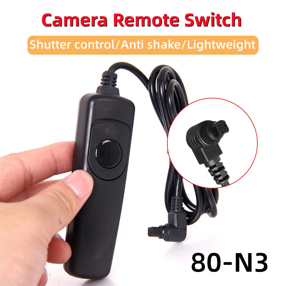 RS-80N3 Wired Remote Switch Shutter Release for Canon 20D 20Da 30D 40D 50D 5D 5D2 5D3 5D4 7D 7DII D30 D60 5DS/R 6D 6D2 1D 1D2 1V