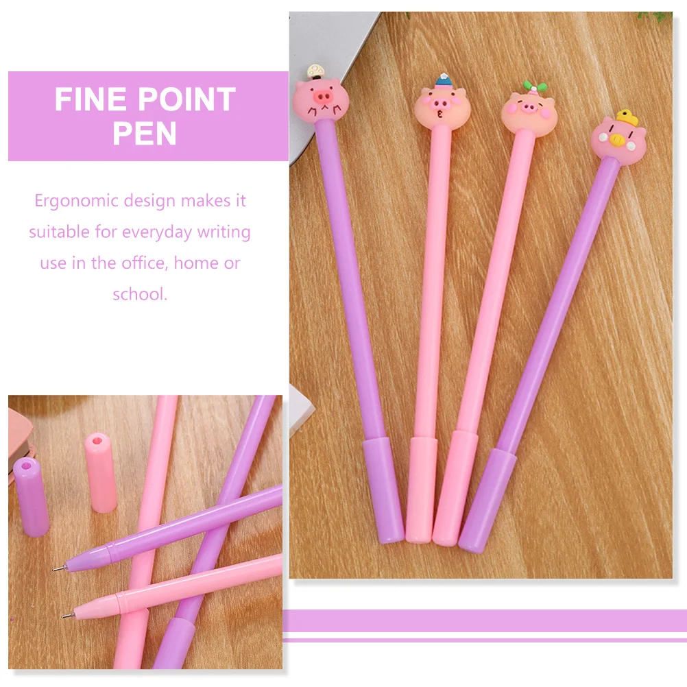 16 Pcs Cartoon Pig Kids Writing Student Signature School Office Lovely Shaped Gifts Eraser Included