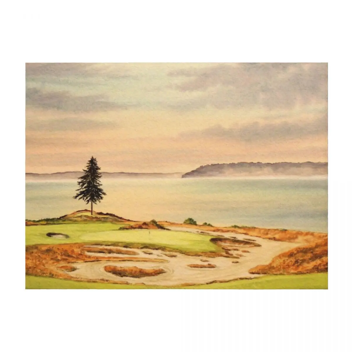 

Chambers Bay Golf Course Throw Blanket funny gift Cute Plaid cosplay anime Multi-Purpose Blankets