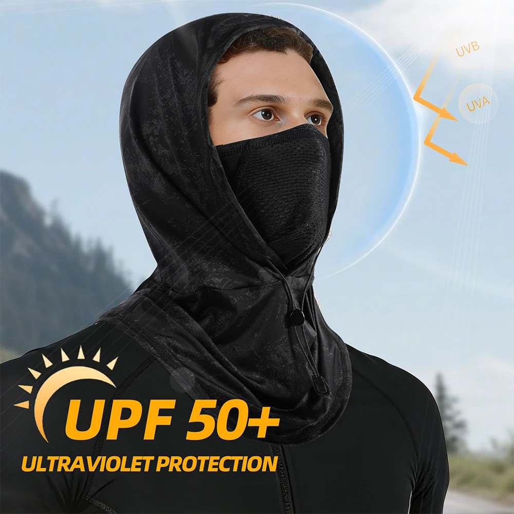 3-in-1 Kühlende Balaclava UV-Schutz Vollgesichtsmaske Kapuze Schnelltrocknende Sport-Kopfbedeckung für Outdoor-Aktivitäten wie Angeln, Radfahren, Wandern, Camping – Detail 4