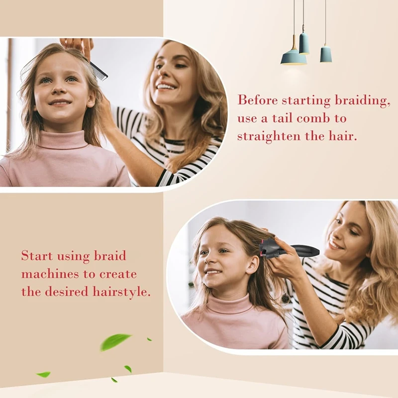 Automatic Braid & Rat Tail Comb Set Automatic Hair Twister Automatic Braiding Machine DIY Hair Styling Tools For Women