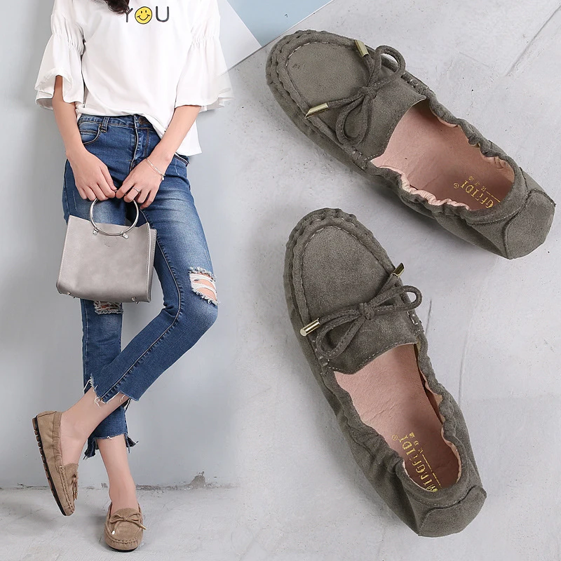 Women's Loafers2026Spring and autumn style flat-soled casual slip-on soft-soled maternity shoes in large sizes, versatile