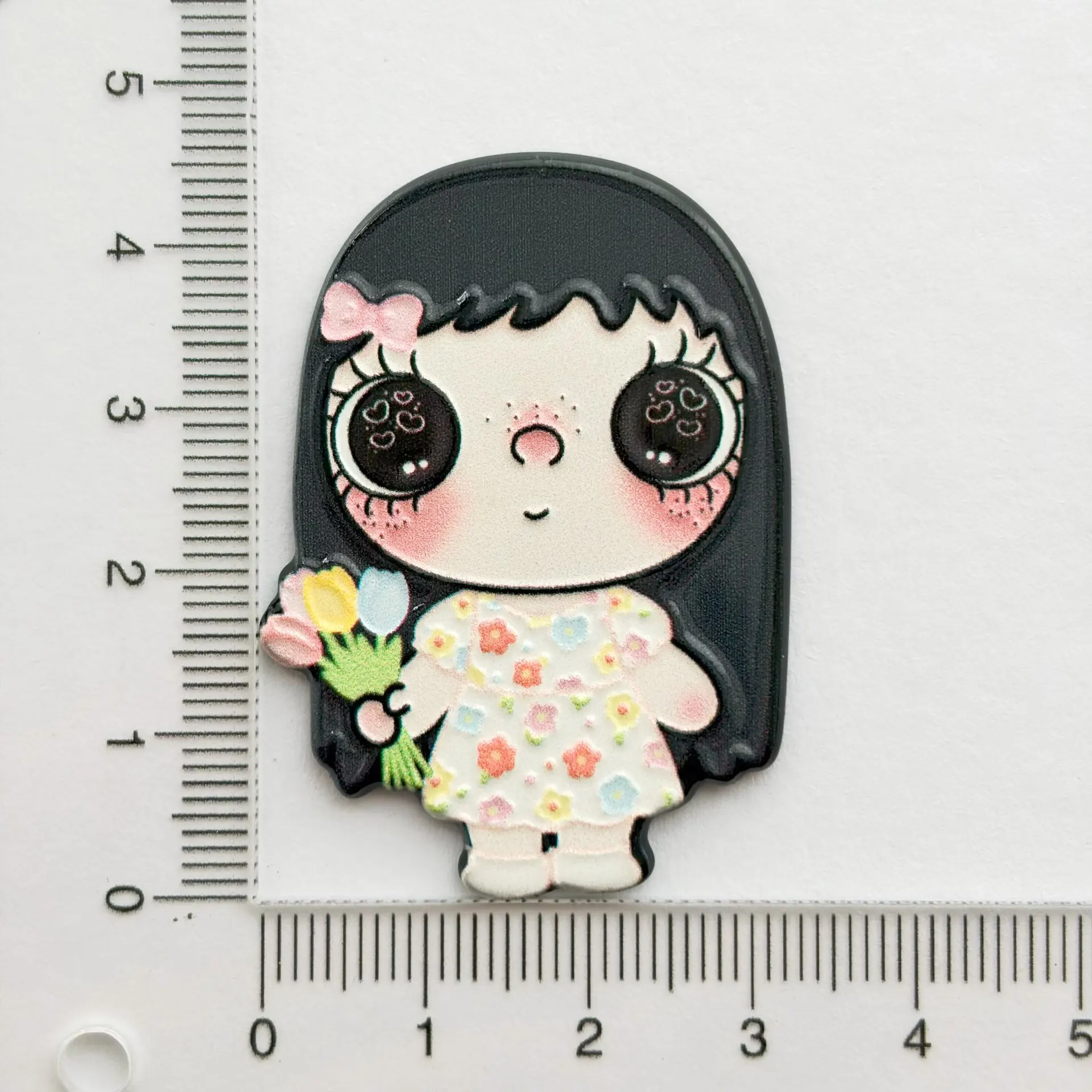 5pcs [Large] embossed cute little jade yuy patch DIY hair clip brooch refrigerator sticker accessories gift view 4