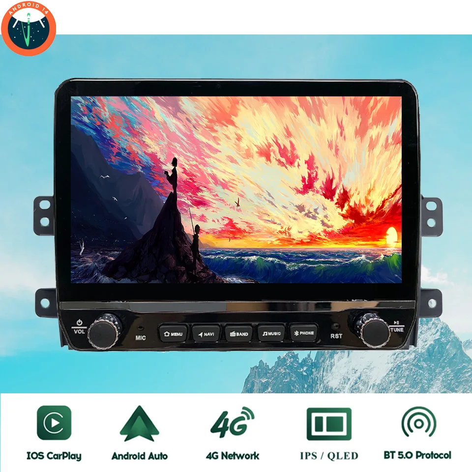 8G + 128G Android14 Audio de vídeo de coche HU para Suzuki SX4 2006 - 2013 Radio automática GPS Navi reproductor de DVD Multimedia unidad principal Carplay Auto