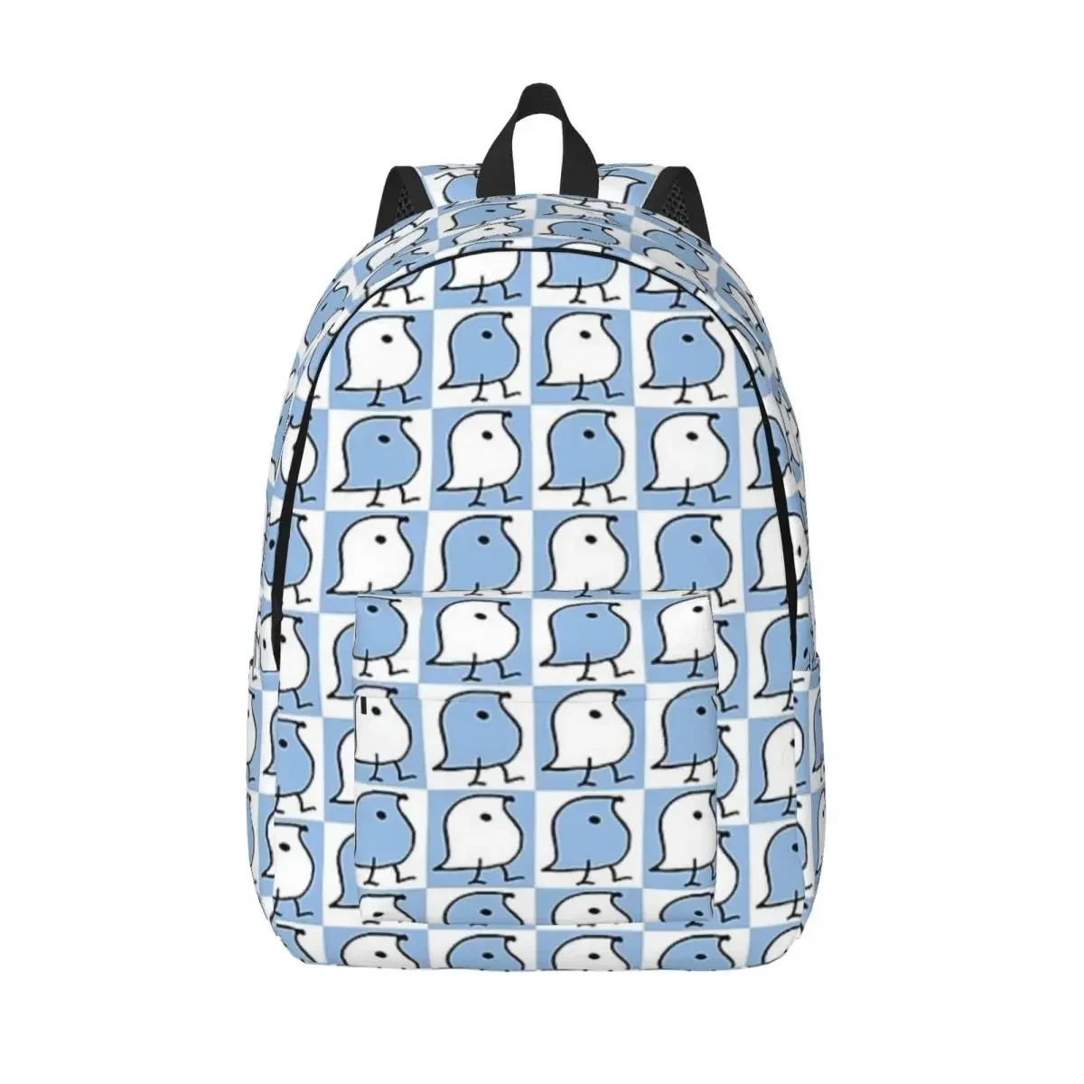 Blue And White Wugs Woman Small Backpacks Boys Girls Bookbag Casual Shoulder Bag Portability Travel Rucksack Students School Bag