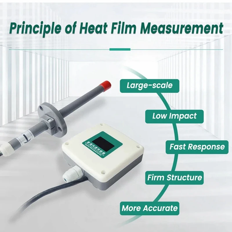 高精度風速センサー,配管の空気量測定,検出器送信機,使いやすい,0〜30m/sパイプ,rs485