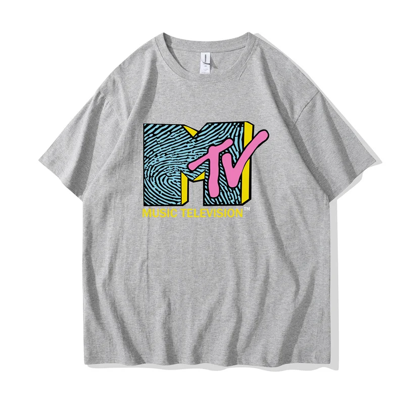 Men Clothing Retro T Shirt Vintage Rock Hip Hop Tv T Shirt Summer Unisex Casual Tshirt Mtv Music Television Graphic Tshirts Tees