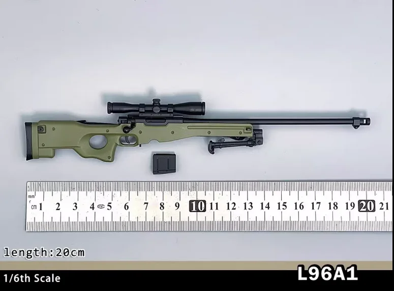 1/6 Male Soldier Plastic L96A1 Sniper Rifle Model for 12'' Figure